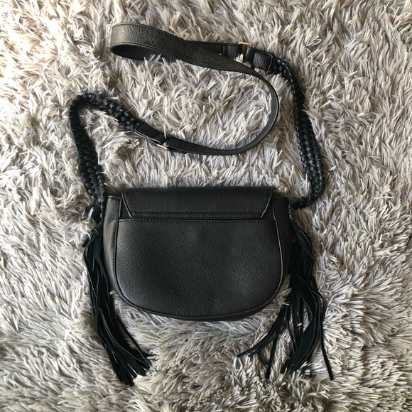 Antik Kraft Handbags - Antik Kraft | Cross Body Black Fringe Purse